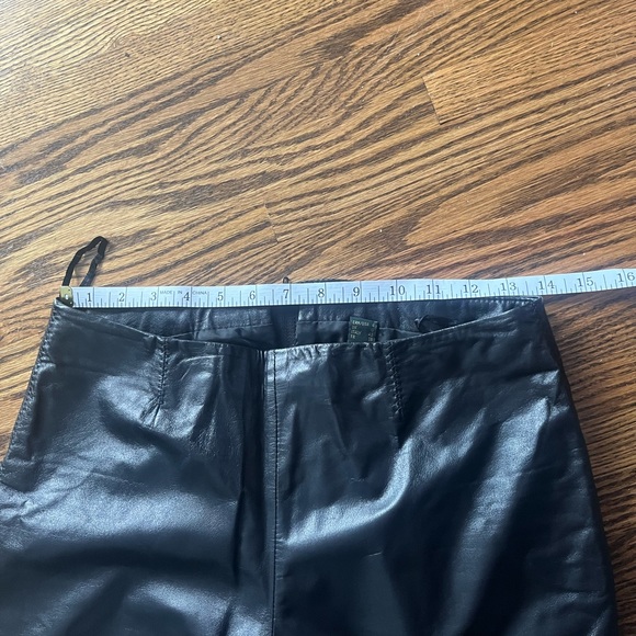 DANIER woman’s black lined leather pants. Straight leg. A+ condition. Size 4. - Picture 11 of 12